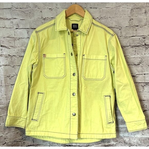 BDG Urban Outfitters Yellow Denim Shirt Jacket Size S - Picture 1 of 4
